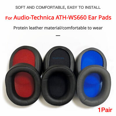 Replacement Ear Pads for Audio-Technica ATH-WS660 WS660BT SR30BT Headphone