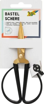 folia - Bastelschere gold, spitz, Länge: ca. 145 mm NEU # 1901.1055