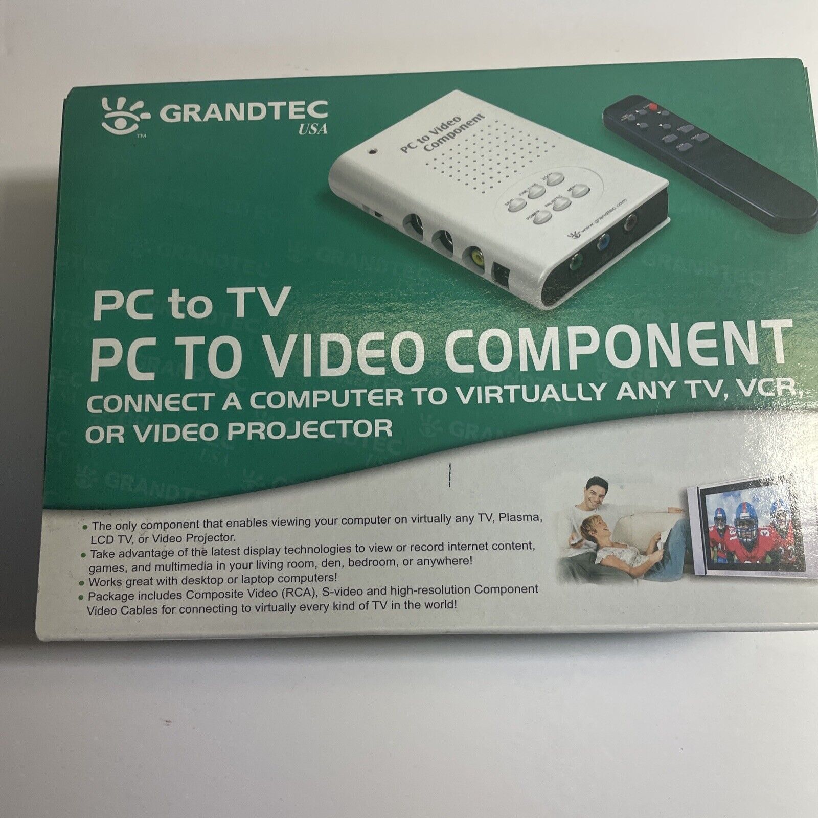 GRANDTEC PC to TV / PC TO VIDEO COMPONENT SYSTEM GXP-2000 with cables and box