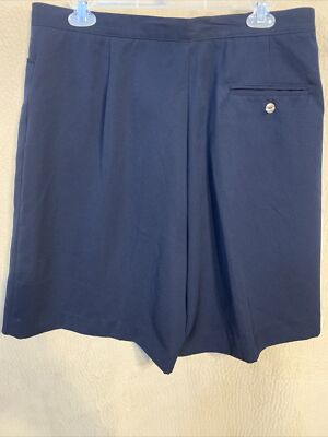 Sport Haley Shorts Size 16 Navy Blue Pleated Slash Pockets Casual Golf  Womens