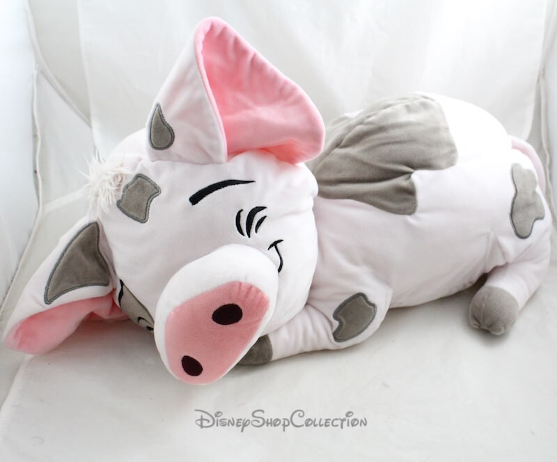 Peluche Pua cochon DISNEY PARKS Vaiana Moana endormi couché 50 cm