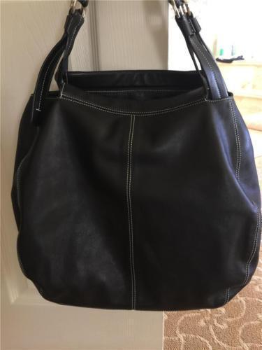 Tod's Black Leather Double Strap Shoulder Bag White