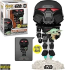 Star Wars: Dark Trooper with Grogu Glow-in-the-Dark Pop! Vinyl Figure