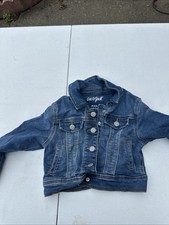 Cat  Jack Girls Denim Jean Jacket Blue Size XS 4/5 Classic Buttons U29