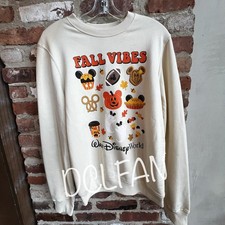 Disney Parks 2026 WDW Crewneck Sweatshirt Halloween Fall Vibes Size XXL New