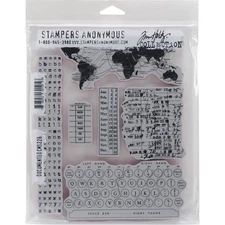 Stampers Anonymous CMS-226 Tim Holtz Cling Stamps 7"X8.5"-Documented