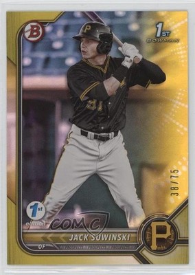 2022 Bowman 1st Edition Yellow Foil 38/75 Jack Suwinski #BPPF-84 Rookie RC 7jo