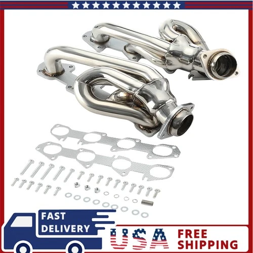 For Dodge Ram 1500 2009 2010-2018 5.7L HEMI Shorty Stainless Performance Headers