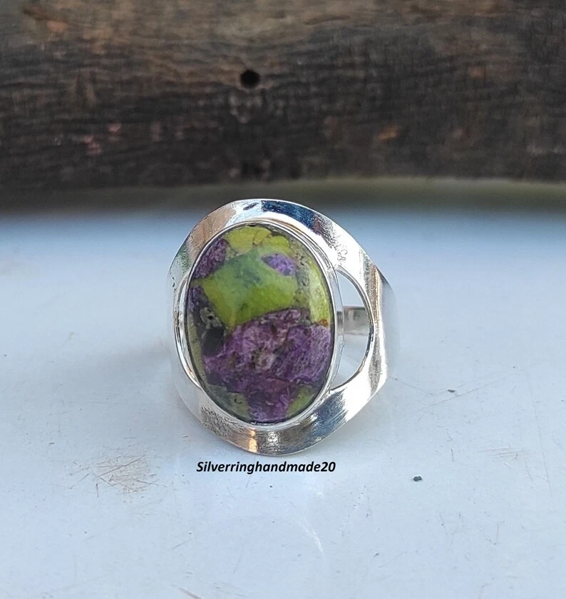 Atlantisite Solid 925 Sterling Silver Beautiful Statement Ring, All Size M1458 - Image 2 of 4