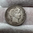 1907 Barber Dime. 90% Silver.  Nice Higher Grade Old US Coin!