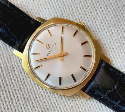 Election 18K gold watch 50s 