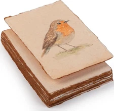 Handmade Antique Deckle Edge Blank Cards - 4"x6" Package of 50 - Mixed Media ...