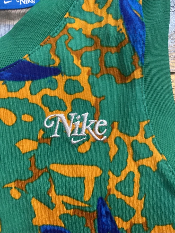 De Colección Nuevo Vestido Nike Estampado Floral Sin Mangas Niñas M Tenis Atlético Retro F4-041 Foto 3 de 4