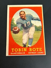 1958 Topps Football #94 Tobin Rote EX Wax Detroit Lions Rice