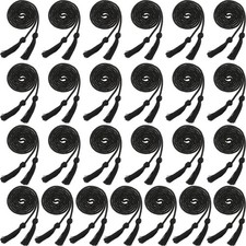 25 PCS Rayon Braided Graduation Honor Cord Tassel Bachelor Gown Decor Black