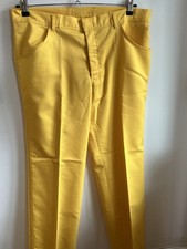 Vintage 1970’s / 80’s  Retro Farah yellow trousers Good Condition Size 16/18