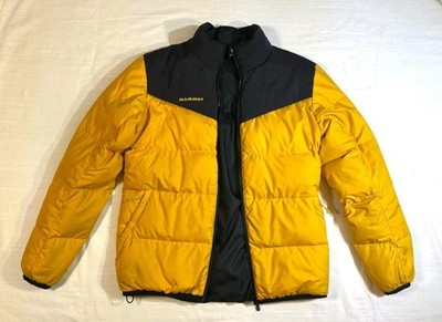 MAMMUT Daunenjacke-Wendejacke Winterjacke Schwarz-Gelb. Gr: L. Top, Wie Neu