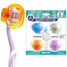 GuruNanda Brush Pods - Toothbrush Cover for Manual Electric Pack of 4
