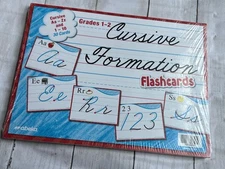 Abeka Cursive Formation Flashcards Aa-Zz and 1-10 Homeschool Grades 1-2
