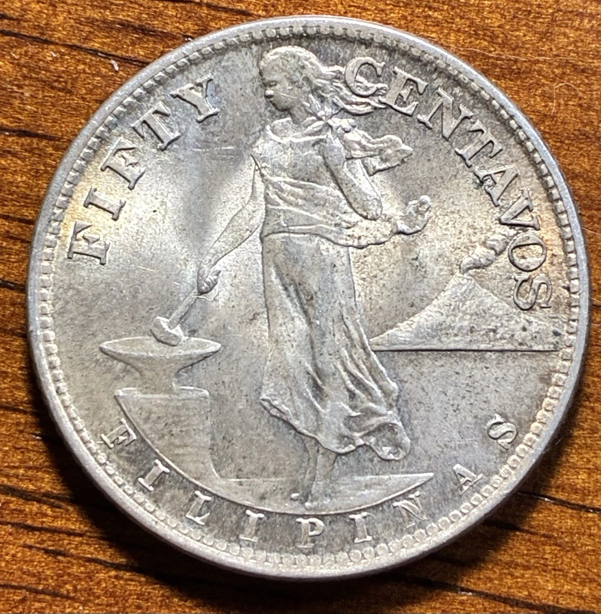 (稀少な状態) フィリピン コモンウェルス　50センタボ銀貨　1945 S Circulated 1945 Year Philippine Coins for sale | eBay