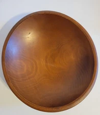 Original Hand-Turned 1 piece Wooden Dough / Salad Bowl Gorgeous Wood 10 in