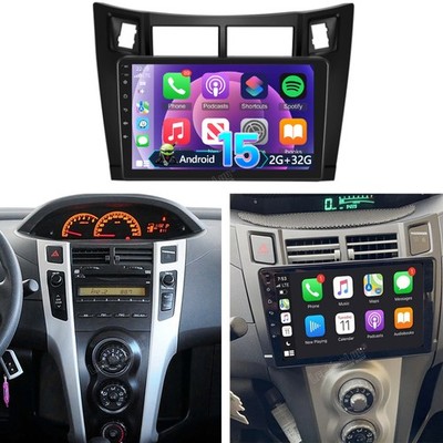 2G+32GB FÜR TOYOTA YARIS 2005-2012 ANDROID 15.0 CARPLAY AUTORADIO NAVI WIFI DSP