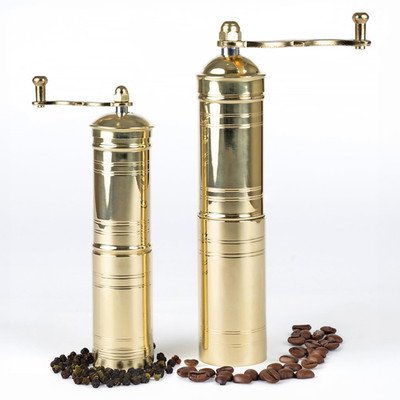 Milih Set Of Two Turkish Manual Coffee Grinders Coffee Mill Brass Coffee