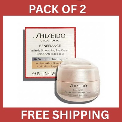 Shiseido - Benefiance Wrinkle Smoothing Eye Cream 0.51oz - Pack of 2