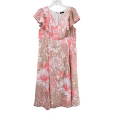 Tommy Hilfiger Womens Floral Dress Size 16 Whimsical Babydoll Cottagecore Preppy