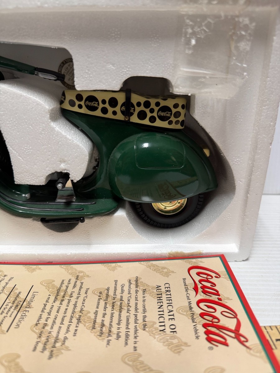 COCA COLA 1/6 SCALE DIECAST LIMITED EDITION GREEN MINIATURE MOTOR