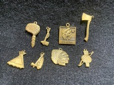 Lot Of 8 Vintage Boy Scouts 1973 National Scout Jamboree Charms - Old Stock