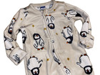 JC !WOW! OLD NAVY 0-3M PENGUIN Plush Velour Footed Sleeper w/Mittens — photo 2