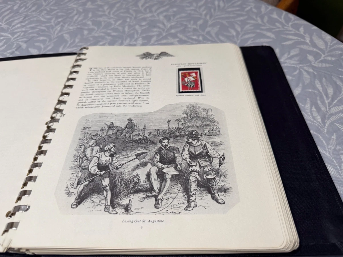 1976 Minkus American Revolution Stamp Album Beatrice Hessen With 244 U.S. Stamps