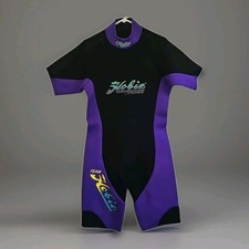 Hobie Stearns Wetsuit Shorts Bodysuit Mens Size XL Black Purple Neoprene Vtg