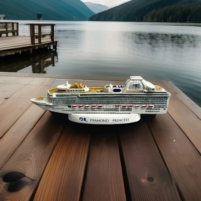Diamond Princess Cruise Line Ship Model Souvenir Display Miniature
