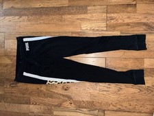 Black with Leopard Stripes Pink Leggings Size 12-14 Uk