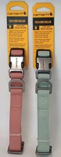 2 PACK Carhartt Field Dog Collars Size Medium 12"-18" Sage Green  Dusty Rose
