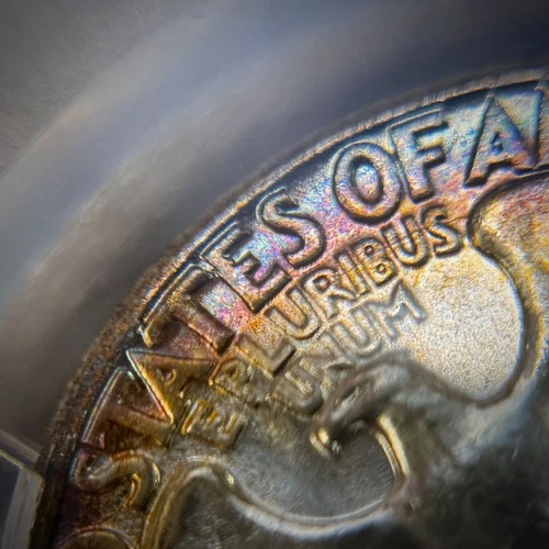 MS65 1958 25C Washington Silver Quarter *TYPE B REV* PCGS Trueview- Nicely Toned