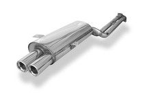 FOX Edelstahl Auspuff Halbanlage mit 2x76mm Endrohr eg BMW M3 E36 Coupe Cabrio