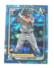 2024 Bowman Chrome Sapphire #BCP136 Myles Naylor RC (ATHLETICS) !