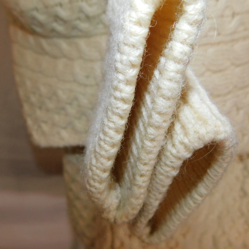 Gaeltarra Hombres L Aran Pescador Suéter Crema Lana Cable Tejido Hecho en Irlanda Foto 4 de 4