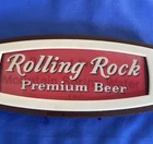 Vintage Rolling Rock Lenticular Beer Sign Plastic Latrobe PA 1972 Made in Texas
