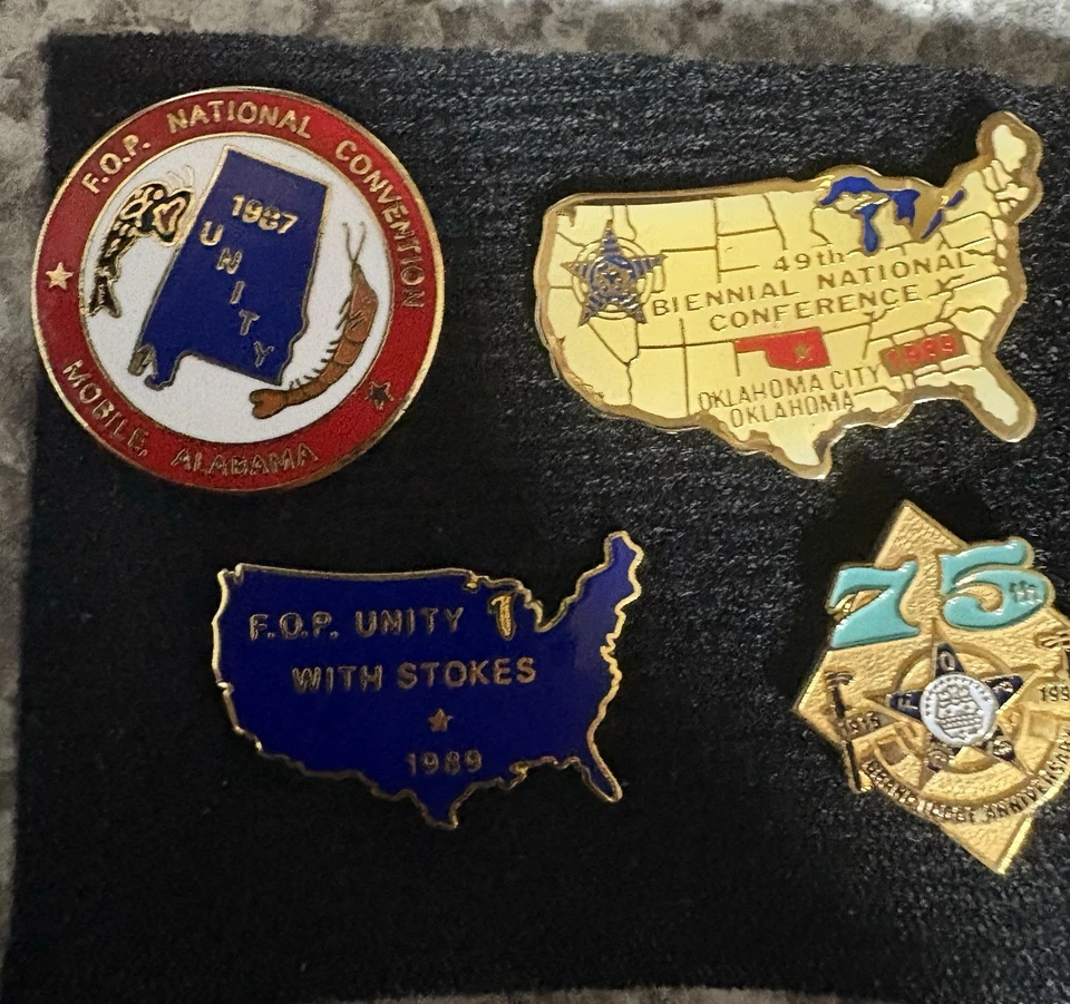 Prendedores FOP Orden Fraternal de Policía finales de los 80 y 90 RAROS Foto 2 de 4