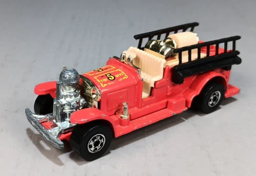 Vintage Hot Wheels Old Number 5 Fire Engine Truck 1980 Hong Kong