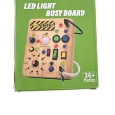 Montessori LED Light Busy Board Sensory Switch Button Activity Toy 3 