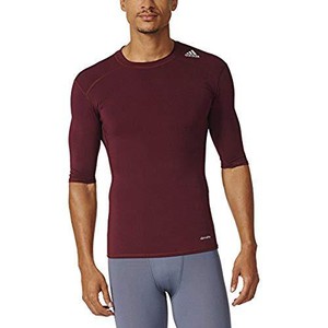 Adidas Men's Techfit Compression Short Sleeve Top; Maroon; 2XL 889769103845 | eBay