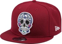 New Era La Dodgers Sugar Skull Cardinal Snapback Cap 9Fifty Osfa Limited