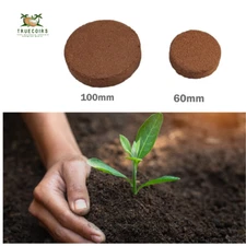 Coco Coir Pellets, Soil Disks (60mm or 100mm Pack of 25)