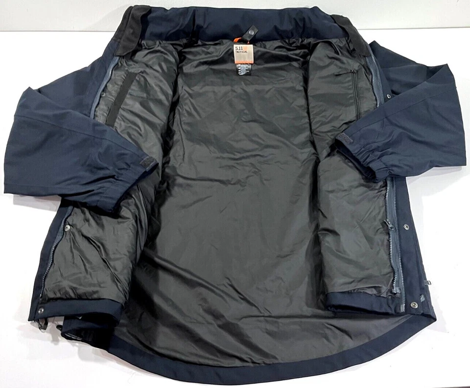 NWT 2XL REGULAR 5.11 TACTICAL WATERPROOF JACKET SHELL ONLY DARK NAVY 48360 2XL - Image 2 of 3