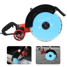 Electric Concrete Cutter Saw, Circular Saw with Saw Blade and Rolling Pulley